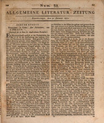 Allgemeine Literatur-Zeitung (Literarisches Zentralblatt für Deutschland) Donnerstag 31. Januar 1811