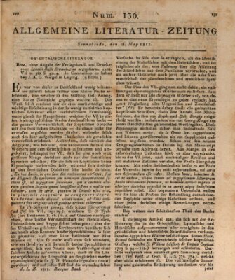 Allgemeine Literatur-Zeitung (Literarisches Zentralblatt für Deutschland) Samstag 18. Mai 1811