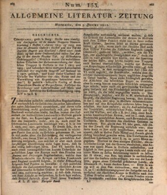 Allgemeine Literatur-Zeitung (Literarisches Zentralblatt für Deutschland) Mittwoch 5. Juni 1811