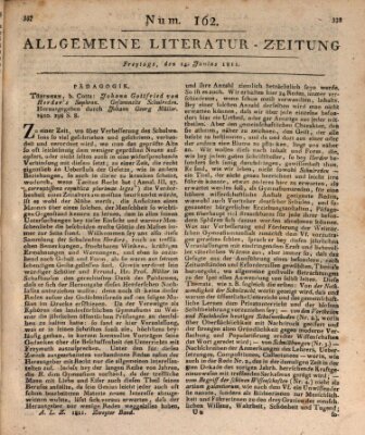 Allgemeine Literatur-Zeitung (Literarisches Zentralblatt für Deutschland) Freitag 14. Juni 1811