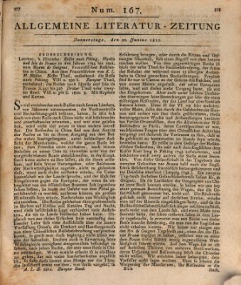 Allgemeine Literatur-Zeitung (Literarisches Zentralblatt für Deutschland) Donnerstag 20. Juni 1811