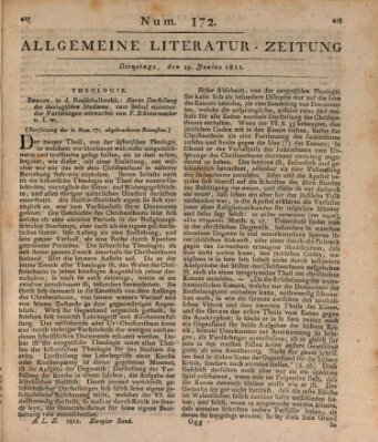 Allgemeine Literatur-Zeitung (Literarisches Zentralblatt für Deutschland) Dienstag 25. Juni 1811