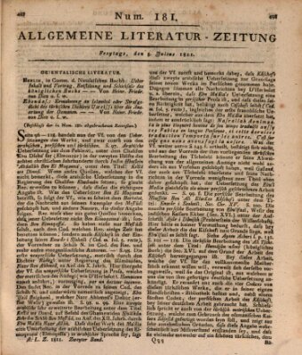 Allgemeine Literatur-Zeitung (Literarisches Zentralblatt für Deutschland) Freitag 5. Juli 1811