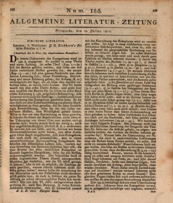 Allgemeine Literatur-Zeitung (Literarisches Zentralblatt für Deutschland) Mittwoch 10. Juli 1811