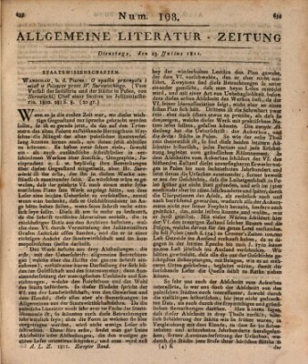 Allgemeine Literatur-Zeitung (Literarisches Zentralblatt für Deutschland) Dienstag 23. Juli 1811