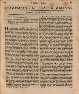 Allgemeine Literatur-Zeitung (Literarisches Zentralblatt für Deutschland) Montag 29. Juli 1811