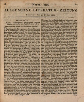 Allgemeine Literatur-Zeitung (Literarisches Zentralblatt für Deutschland) Dienstag 30. Juli 1811