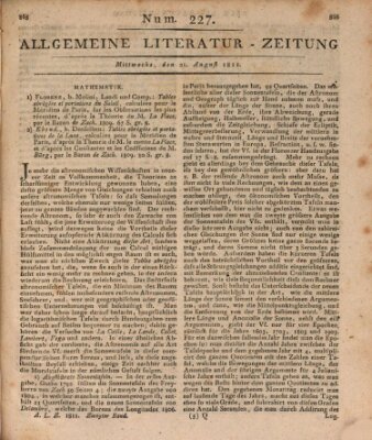 Allgemeine Literatur-Zeitung (Literarisches Zentralblatt für Deutschland) Mittwoch 21. August 1811