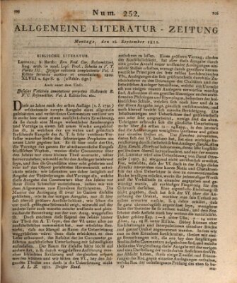 Allgemeine Literatur-Zeitung (Literarisches Zentralblatt für Deutschland) Montag 16. September 1811