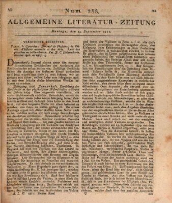 Allgemeine Literatur-Zeitung (Literarisches Zentralblatt für Deutschland) Montag 23. September 1811