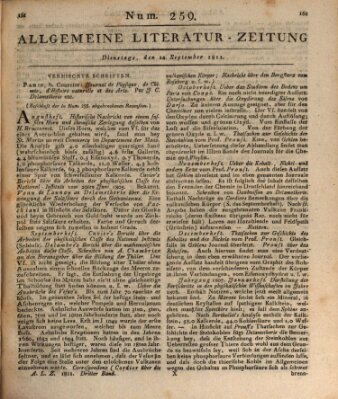 Allgemeine Literatur-Zeitung (Literarisches Zentralblatt für Deutschland) Dienstag 24. September 1811