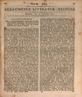 Allgemeine Literatur-Zeitung (Literarisches Zentralblatt für Deutschland) Montag 30. September 1811