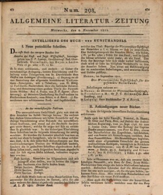 Allgemeine Literatur-Zeitung (Literarisches Zentralblatt für Deutschland) Mittwoch 6. November 1811