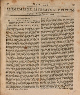 Allgemeine Literatur-Zeitung (Literarisches Zentralblatt für Deutschland) Freitag 15. November 1811