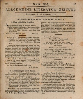 Allgemeine Literatur-Zeitung (Literarisches Zentralblatt für Deutschland) Samstag 16. November 1811