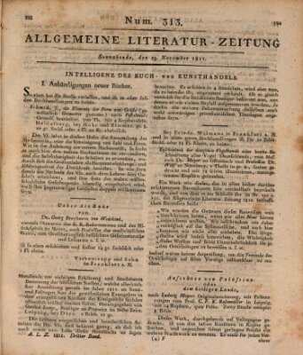 Allgemeine Literatur-Zeitung (Literarisches Zentralblatt für Deutschland) Samstag 23. November 1811