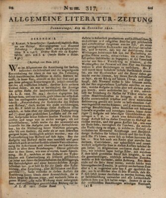 Allgemeine Literatur-Zeitung (Literarisches Zentralblatt für Deutschland) Donnerstag 28. November 1811