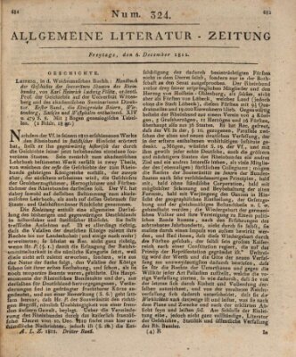 Allgemeine Literatur-Zeitung (Literarisches Zentralblatt für Deutschland) Freitag 6. Dezember 1811