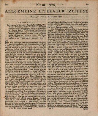 Allgemeine Literatur-Zeitung (Literarisches Zentralblatt für Deutschland) Montag 9. Dezember 1811