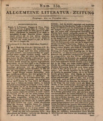 Allgemeine Literatur-Zeitung (Literarisches Zentralblatt für Deutschland) Freitag 13. Dezember 1811