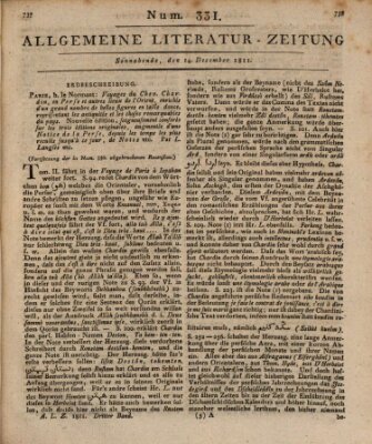 Allgemeine Literatur-Zeitung (Literarisches Zentralblatt für Deutschland) Samstag 14. Dezember 1811