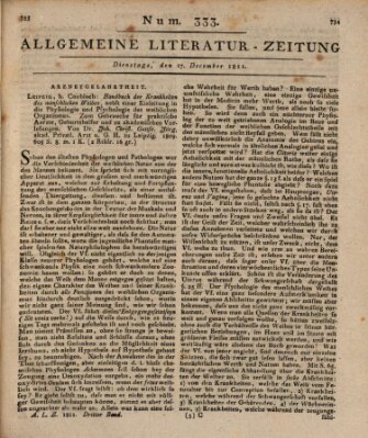 Allgemeine Literatur-Zeitung (Literarisches Zentralblatt für Deutschland) Dienstag 17. Dezember 1811