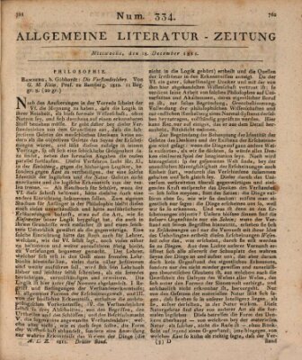 Allgemeine Literatur-Zeitung (Literarisches Zentralblatt für Deutschland) Mittwoch 18. Dezember 1811