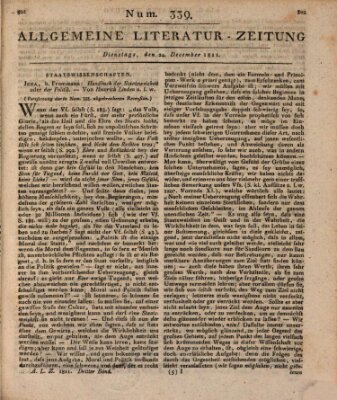 Allgemeine Literatur-Zeitung (Literarisches Zentralblatt für Deutschland) Dienstag 24. Dezember 1811