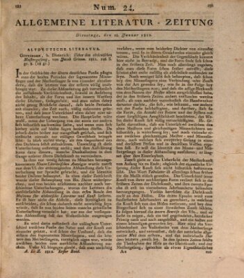 Allgemeine Literatur-Zeitung (Literarisches Zentralblatt für Deutschland) Dienstag 28. Januar 1812