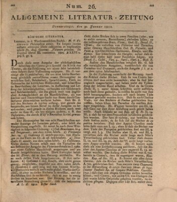 Allgemeine Literatur-Zeitung (Literarisches Zentralblatt für Deutschland) Donnerstag 30. Januar 1812