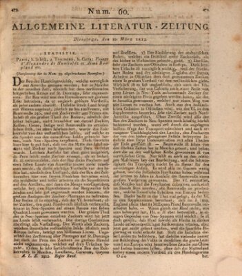 Allgemeine Literatur-Zeitung (Literarisches Zentralblatt für Deutschland) Dienstag 10. März 1812