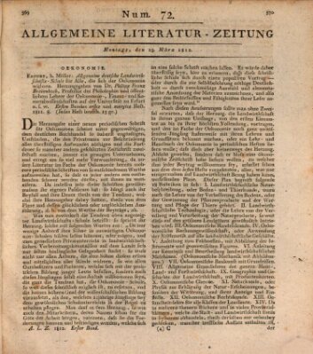 Allgemeine Literatur-Zeitung (Literarisches Zentralblatt für Deutschland) Montag 23. März 1812