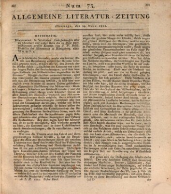 Allgemeine Literatur-Zeitung (Literarisches Zentralblatt für Deutschland) Dienstag 24. März 1812