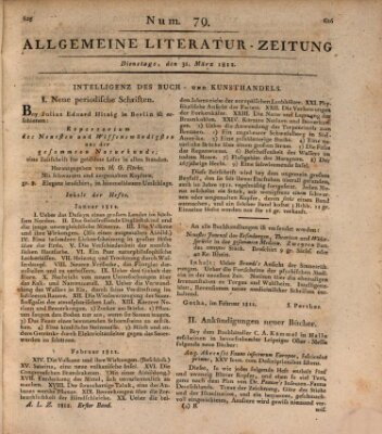 Allgemeine Literatur-Zeitung (Literarisches Zentralblatt für Deutschland) Dienstag 31. März 1812