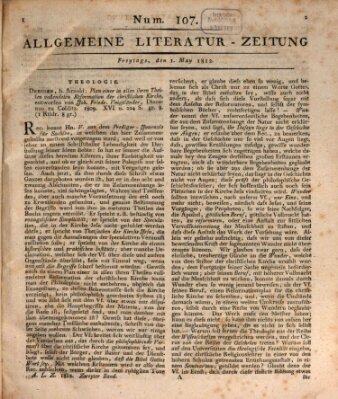 Allgemeine Literatur-Zeitung (Literarisches Zentralblatt für Deutschland) Freitag 1. Mai 1812