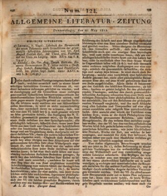 Allgemeine Literatur-Zeitung (Literarisches Zentralblatt für Deutschland) Donnerstag 21. Mai 1812