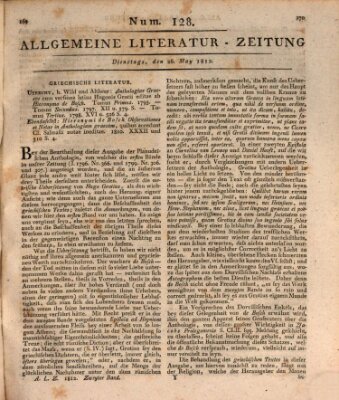 Allgemeine Literatur-Zeitung (Literarisches Zentralblatt für Deutschland) Dienstag 26. Mai 1812