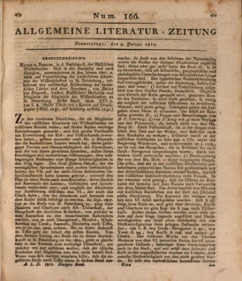 Allgemeine Literatur-Zeitung (Literarisches Zentralblatt für Deutschland) Donnerstag 9. Juli 1812