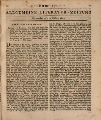 Allgemeine Literatur-Zeitung (Literarisches Zentralblatt für Deutschland) Mittwoch 15. Juli 1812