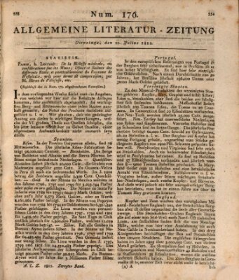 Allgemeine Literatur-Zeitung (Literarisches Zentralblatt für Deutschland) Dienstag 21. Juli 1812