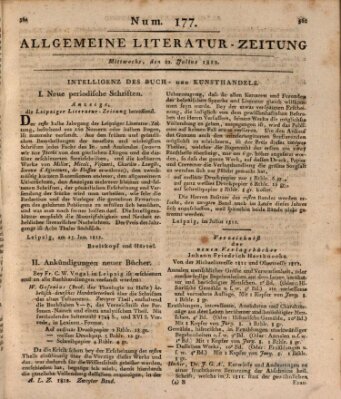 Allgemeine Literatur-Zeitung (Literarisches Zentralblatt für Deutschland) Mittwoch 22. Juli 1812