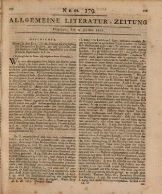 Allgemeine Literatur-Zeitung (Literarisches Zentralblatt für Deutschland) Freitag 24. Juli 1812