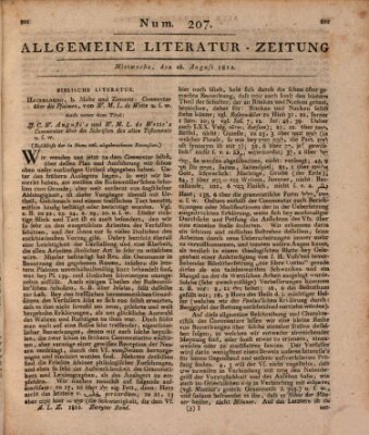 Allgemeine Literatur-Zeitung (Literarisches Zentralblatt für Deutschland) Mittwoch 26. August 1812