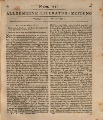 Allgemeine Literatur-Zeitung (Literarisches Zentralblatt für Deutschland) Freitag 9. Oktober 1812