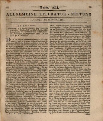 Allgemeine Literatur-Zeitung (Literarisches Zentralblatt für Deutschland) Freitag 16. Oktober 1812