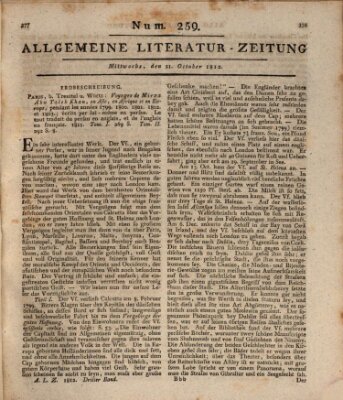 Allgemeine Literatur-Zeitung (Literarisches Zentralblatt für Deutschland) Mittwoch 21. Oktober 1812