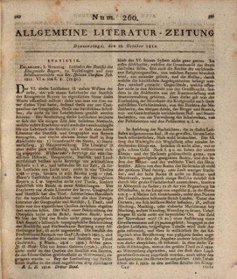 Allgemeine Literatur-Zeitung (Literarisches Zentralblatt für Deutschland) Donnerstag 22. Oktober 1812