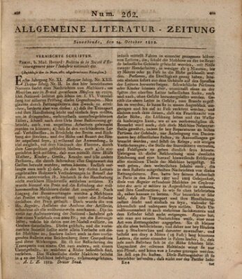 Allgemeine Literatur-Zeitung (Literarisches Zentralblatt für Deutschland) Samstag 24. Oktober 1812