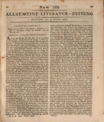 Allgemeine Literatur-Zeitung (Literarisches Zentralblatt für Deutschland) Samstag 31. Oktober 1812