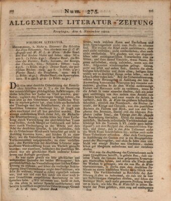 Allgemeine Literatur-Zeitung (Literarisches Zentralblatt für Deutschland) Freitag 6. November 1812